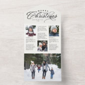 メリークリスマス家族の更新ユニークホリデーカード オールインワン招待状 (内側)