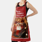 メリークリスマス家族フォトチャイルドパーソナライズ エプロン (インサイチュ)