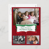 メリークリスマス家族写真はがき シーズンポストカード (正面/裏面)