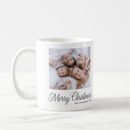 メリークリスマス家族写真ギフト コーヒーマグカップ