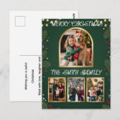 メリークリスマス家族写真コラージュホリデー ポストカード (正面/裏面)