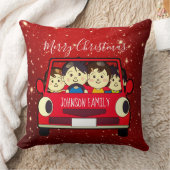 メリークリスマス家族旅行 クッション (ブランケット)