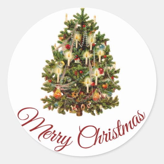 メリークリスマス封筒用シールシール ラウンドシール (正面)