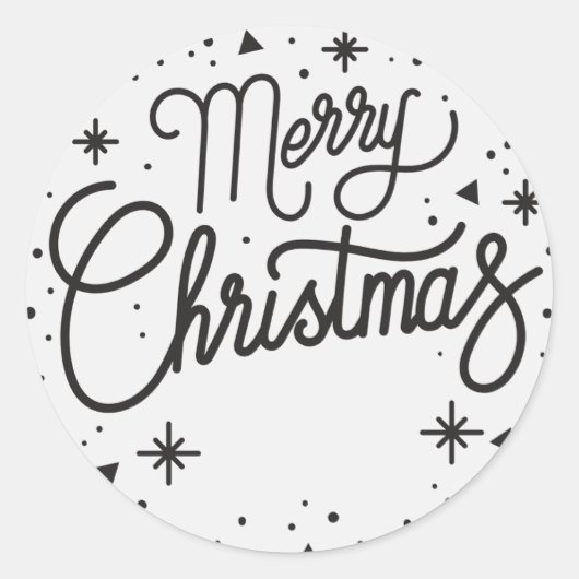 メリークリスマス封筒用シール/シール ラウンドシール (正面)