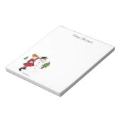 メリークリスマス小さな女の子 ノートパッド (回転)