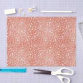 メリークリスマス小さな白い星が赤に輝く 薄葉紙 (クラフト)