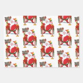 メリークリスマス小妖精や小人サンタラッピング紙シート ラッピングペーパーシート (正面2)