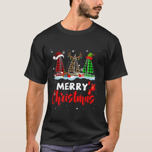 メリークリスマス小妖精や小人トナディアサンタプリドヒョウS Tシャツ (正面)