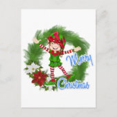 メリークリスマス小妖精や小人 シーズンポストカード (正面)