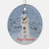 メリークリスマス小雪だるま年 セラミックオーナメント (左)