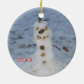 メリークリスマス小雪だるま年 セラミックオーナメント (裏面)