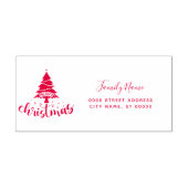 メリークリスマス差出人住所の自墨切手 セルフインキングスタンプ (デザイン)