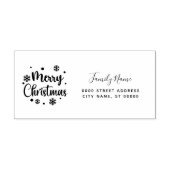 メリークリスマス差出人住所の自墨切手 セルフインキングスタンプ (デザイン)
