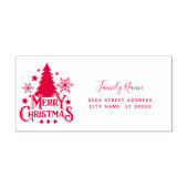 メリークリスマス差出人住所の自墨切手 セルフインキングスタンプ (デザイン)