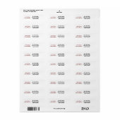 メリークリスマス差出人住所ラベル ラベル (フルシート)