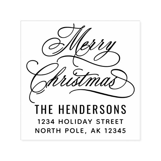 メリークリスマス差出人住所 セルフインキングスタンプ (デザイン)