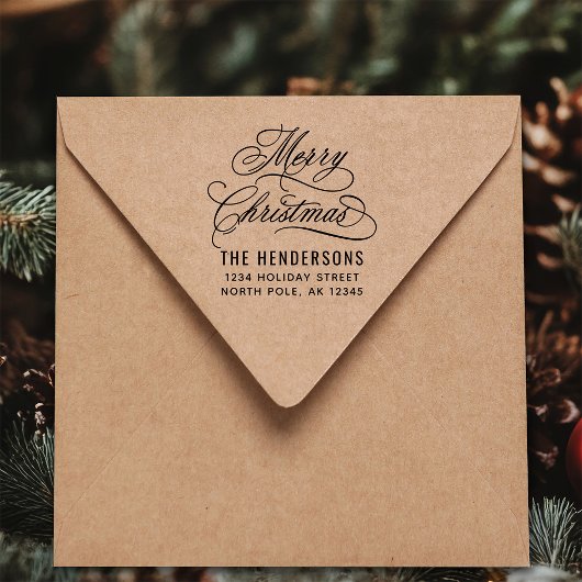 メリークリスマス差出人住所 セルフインキングスタンプ