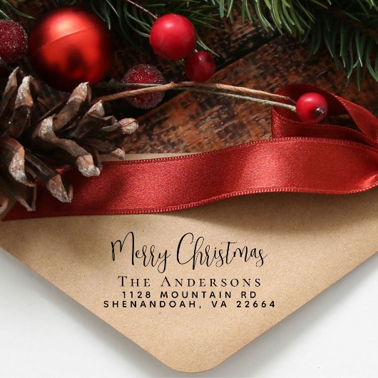 メリークリスマス差出人住所 セルフインキングスタンプ