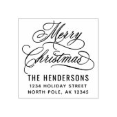 メリークリスマス差出人住所 ラバースタンプ (インプリント)