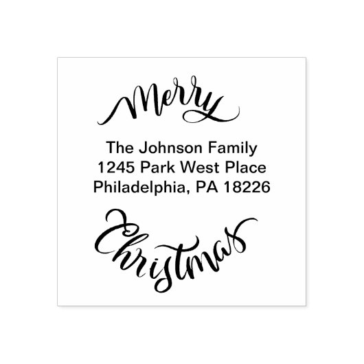 メリークリスマス差出人住所 ラバースタンプ (インプリント)