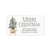 メリークリスマス差出人住所 ラベル (正面)