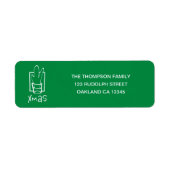 メリークリスマス差出人住所 ラベル (正面)