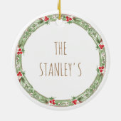 メリークリスマス年リース名年記念 セラミックオーナメント (裏面)