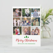 メリークリスマス年レビュー12フォトコラージュ シーズンカード (スタンド正面)