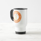 メリークリスマス幸せ雪だるま有名なコーヒースタイル トラベルマグ (正面左)