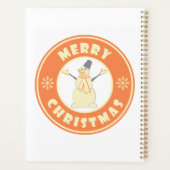 メリークリスマス幸せ雪だるま有名なコーヒースタイル プランナー手帳 (裏面)