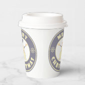 メリークリスマス幸せ雪だるま有名なコーヒースタイル 紙コップ (右)