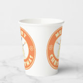 メリークリスマス幸せ雪だるま有名なコーヒースタイル 紙コップ (左)