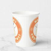 メリークリスマス幸せ雪だるま有名なコーヒースタイル 紙コップ (右)