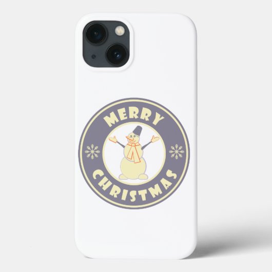 メリークリスマス幸せ雪だるま有名なコーヒースタイル Case-Mate iPhoneケース (裏面)