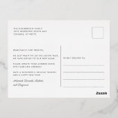 メリークリスマス引っ越しましたコースタルパームツリー金ゴールド 箔シーズンポストカード (裏面)