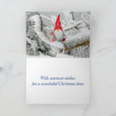 メリークリスマス引用文ウィズブルー文字 シーズンカード (内部)