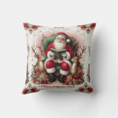 メリークリスマス引用文読サンタのトートインディア クッション (裏面)