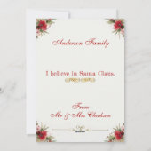 メリークリスマス引用文読サンタのトートインディア シーズンカード (裏面)