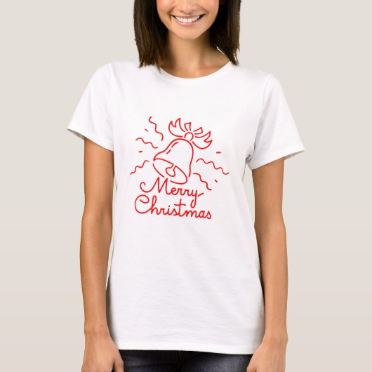 メリークリスマス引用文Tシャツマーチ Tシャツ (正面)