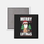 メリークリスマス強度訓練ボおもしろいー マグネット (正面/裏面)