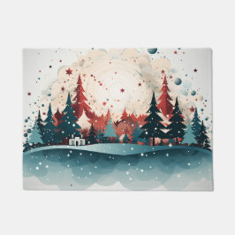 メリークリスマス形式のデザイン ドアマット