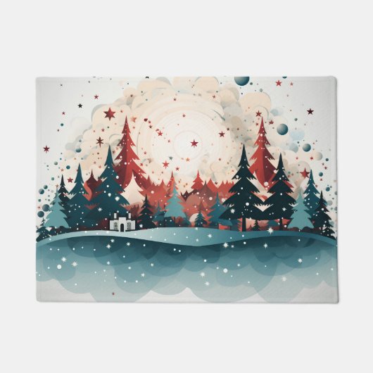 メリークリスマス形式のデザイン ドアマット (正面)