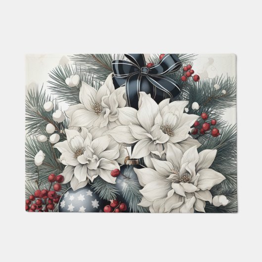 メリークリスマス形式のデザイン ドアマット (正面)