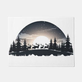 メリークリスマス形式のデザイン ドアマット