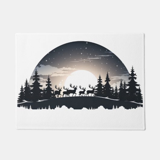 メリークリスマス形式のデザイン ドアマット (正面)