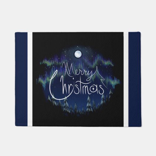 メリークリスマス形式 – 暗 ドアマット (正面)