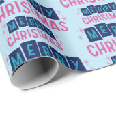 メリークリスマス応援フェスティバルホリデーウィズブルー ラッピングペーパー (ロールコーナー)