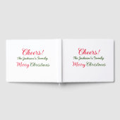 メリークリスマス応援追加ファミリー名文字写真 ゲストブック (全面)