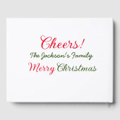 メリークリスマス応援追加ファミリー名文字写真 ゲストブック (裏面)