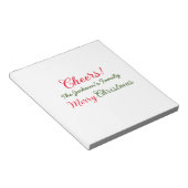 メリークリスマス応援追加ファミリー名文字写真 ノートパッド (アングル)